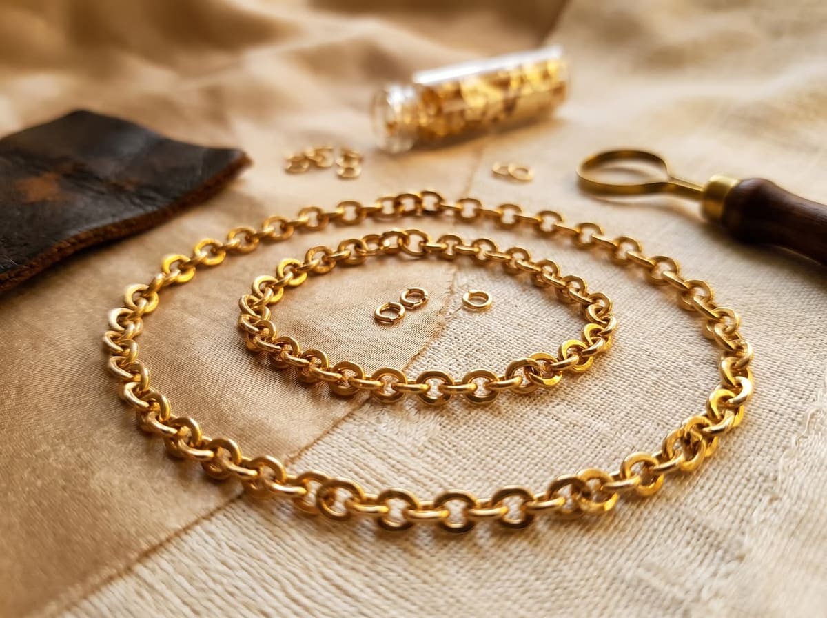 Craft — hand-finishing a jewelry piece at liz's jewelry Designs
