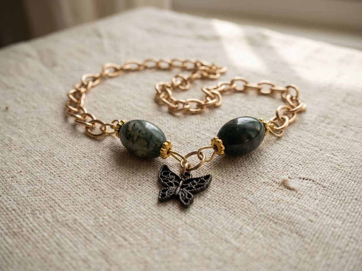 Materials — gemstones and metals selected for a piece